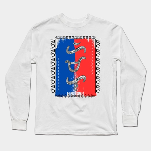 Philippine Flag / Baybayin word Himala (Miracle) Long Sleeve T-Shirt by Pirma Pinas